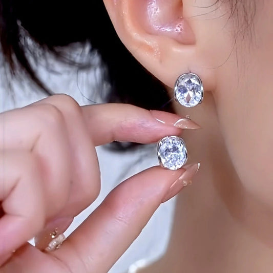 14K Gold-Plated Elegant Zircon Diamond Little Hoop Earrings - elegant Hoop Earrings