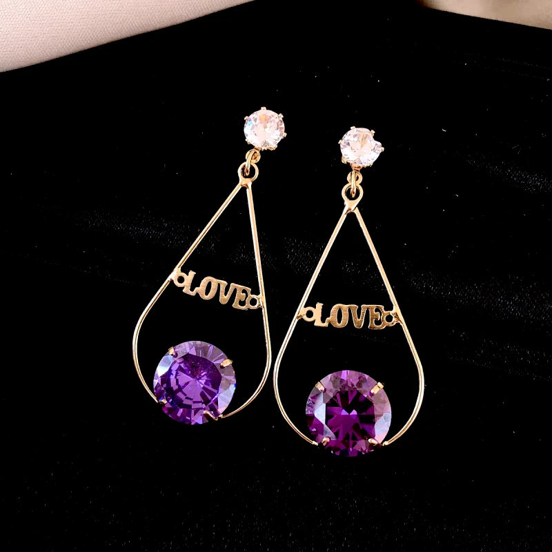 Detailed view of the sparkling accents on the Tassel Earrings