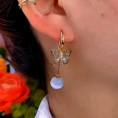 Perfect Butterfly Cat's Eye Earrings for adding glamour to any outfit