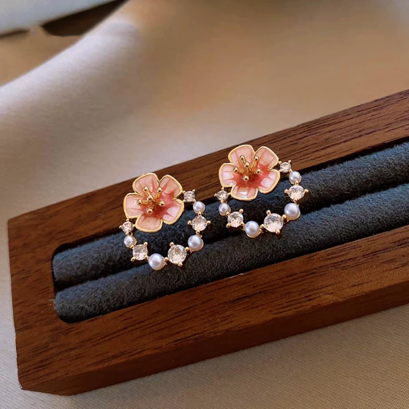 Perfect gold flower earrings for adding glamour to any outfit