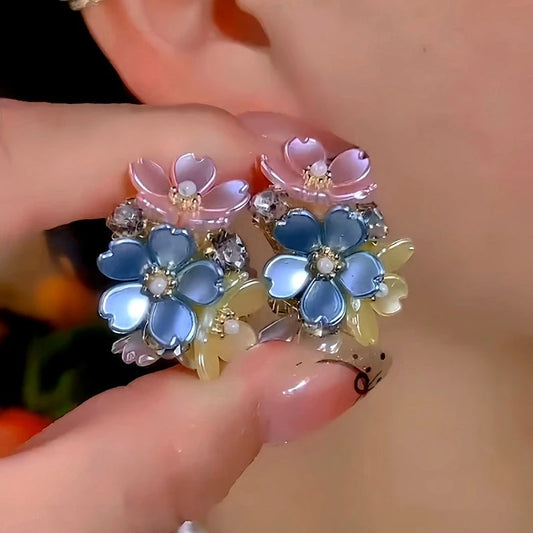 14K Gold-Plated Elegant Zircon Leaf Earrings - elegant gold leaf earrings