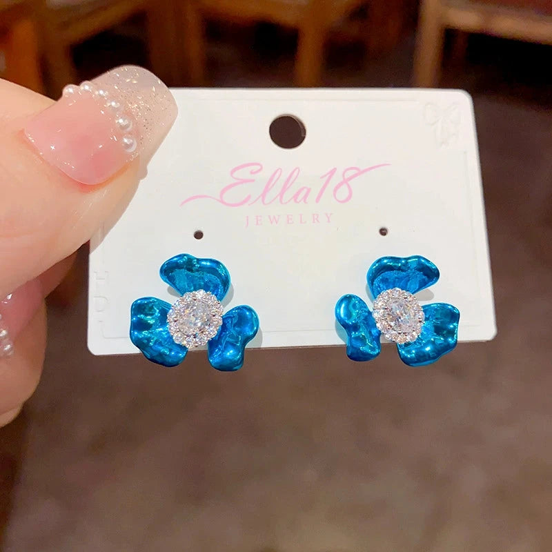 Perfect red flower earrings for adding glamour to any outfit