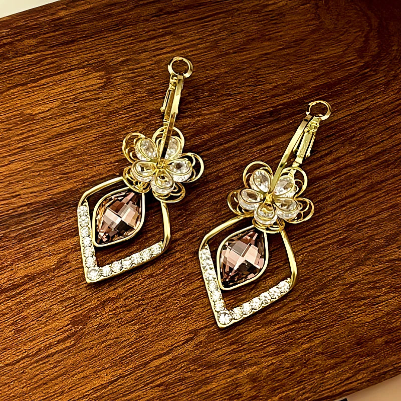 Styling the Flower Crystal Earrings for a chic and modern look