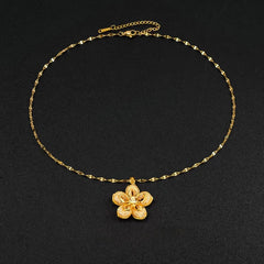 Close-up of the pendant and clasp on the Flower Pendant Necklace
