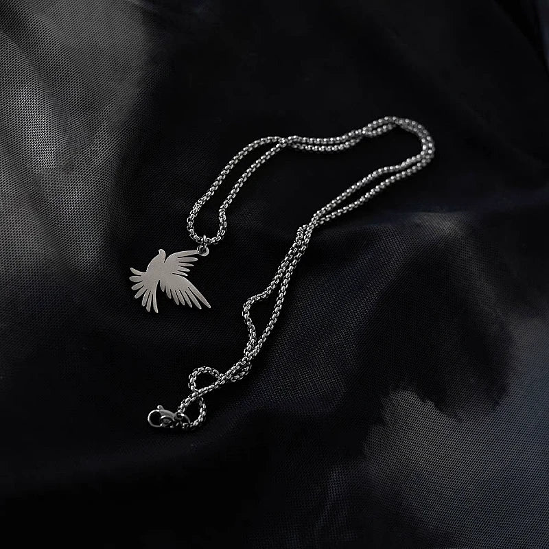 Detailed view of the 14K Gold-Plated Free Dove Necklace chain and pendant