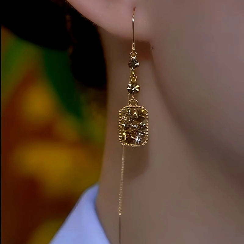 Close-up detail of the sparkling zircons and plating on the Zircon Tassel Threaders