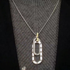 14K Gold-Plated Interlocking Necklace - beautiful Interlocking Circles