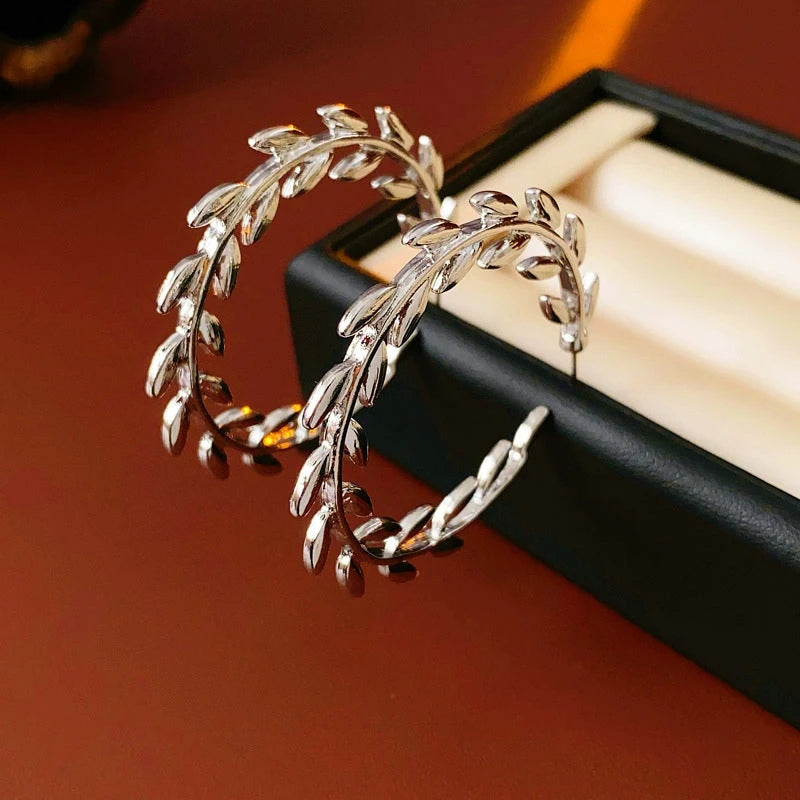 Perfect Leaf Huggie Hoops for adding glamour to any outfit
