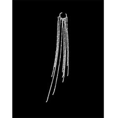Close-up detail of the sparkling zircons and plating on the Long Tassel Cuffs