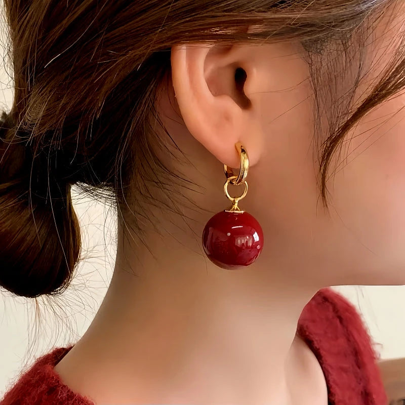 14K Gold-Plated Luxury Detachable Two-Piece Pearl Earrings - elegant Two-Piece Pearl Earrings