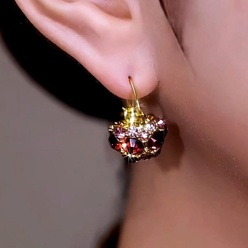 Perfect Purple Crystal Earrings for adding glamour to any outfit