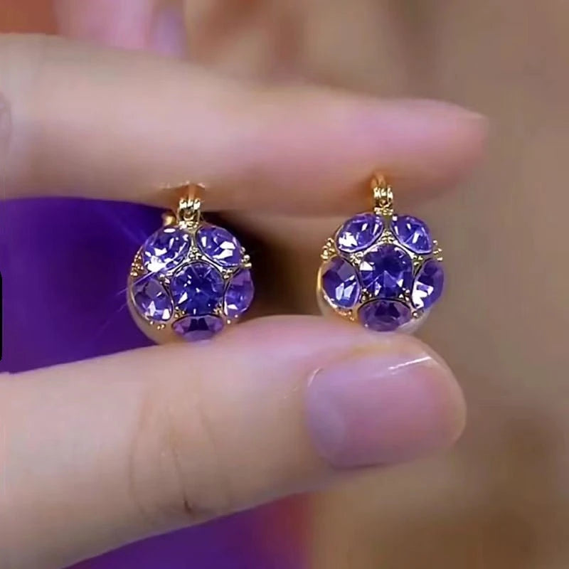 Close-up detail of the sparkling zircons and plating on the Purple Zircon Ball
