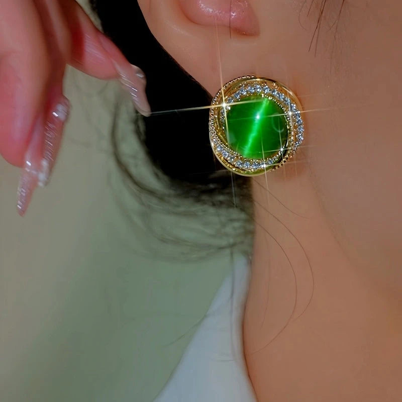 Perfect Cat's Eye Stud Earrings for adding glamour to any outfit