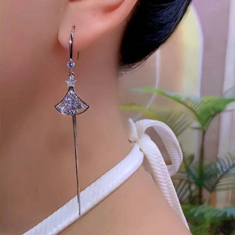 Close-up detail of the sparkling zircons and plating on the French Style Ear Hooks