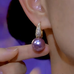 Close-up detail of the sparkling zircons and plating on the Zircon Purple Pearl