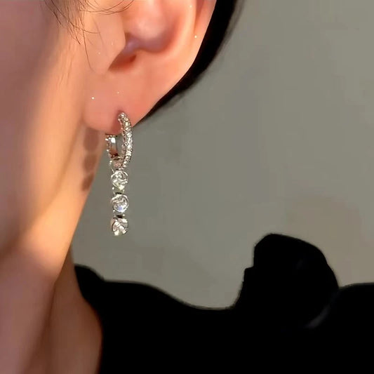 14K Gold-Plated Luxury Zircon Water Drop Earrings - elegant Zircon Water Drop