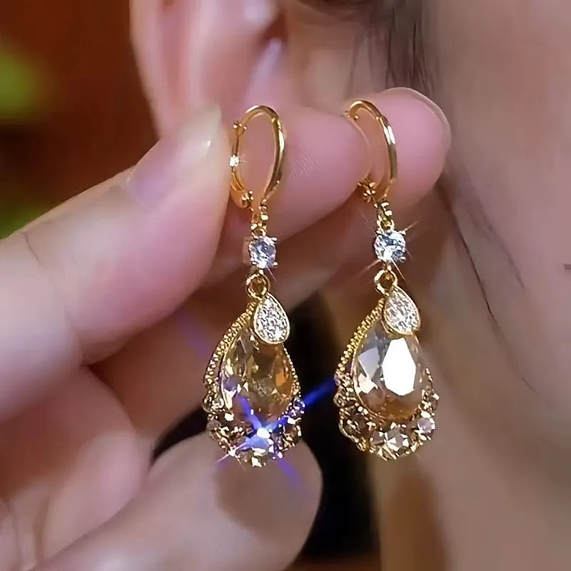 Close-up detail of the sparkling zircons and plating on the Gourd Water Drop