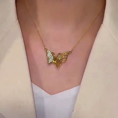 The perfect Zircon Butterfly Necklace for layering or wearing as a statement piece