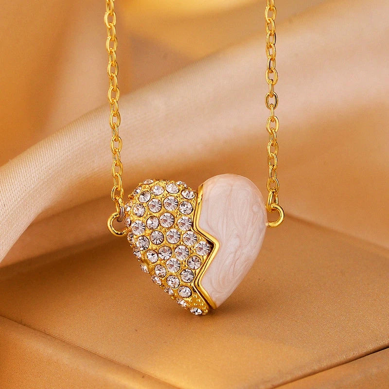 The perfect Zircon Heart Necklace for layering or wearing as a statement piece