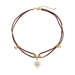 Close-up of the pendant and clasp on the Maillard Star Necklace