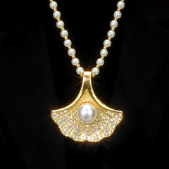 Close-up of the pendant and clasp on the Maple Leaf Necklace