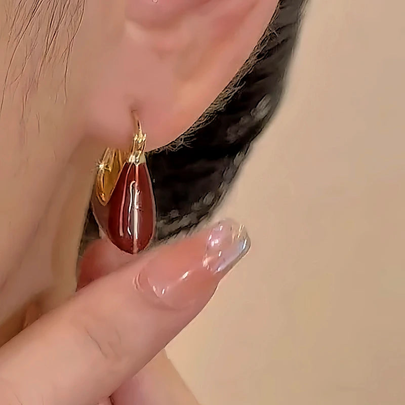 14K Gold-Plated Oil Drop Handbag Earrings - elegant Handbag Earrings