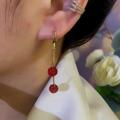 Close-up detail of the sparkling zircons and plating on the Diamond Ball Tassel