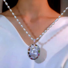 14K Gold-Plated Round Pearl Sweater Necklace - beautiful Pearl Sweater Necklace