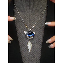 Close-up of the pendant and clasp on the Fox Necklace