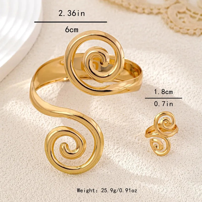 Close-up of the clasp and charm details on the Bracelet And Ring Set