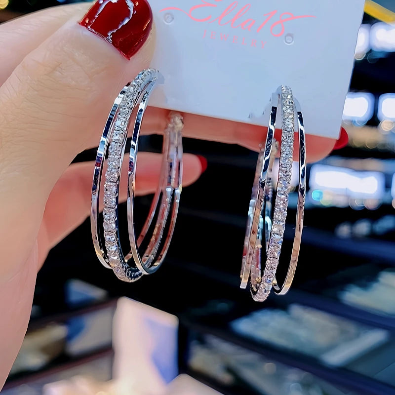Perfect Diamond Hoop Earrings for adding glamour to any outfit