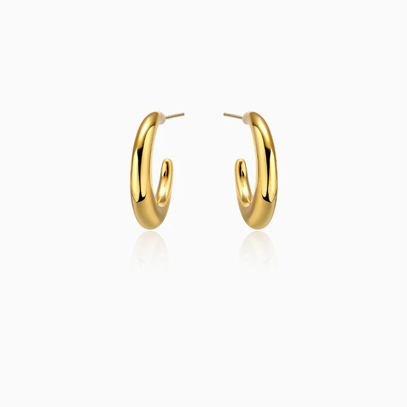 Perfect C-Shaped Hoop Earrings for adding glamour to any outfit