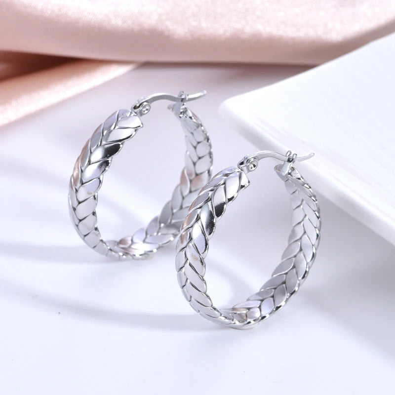 Perfect Wheat Hoop Earrings for adding glamour to any outfit