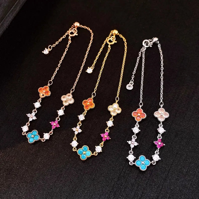 The perfect Silver Flower Bracelet for stacking or as a standalone piece