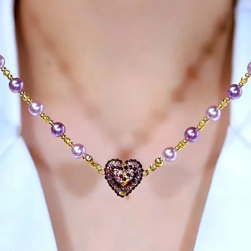 The perfect Magnetic Heart Necklace for layering or wearing as a statement piece