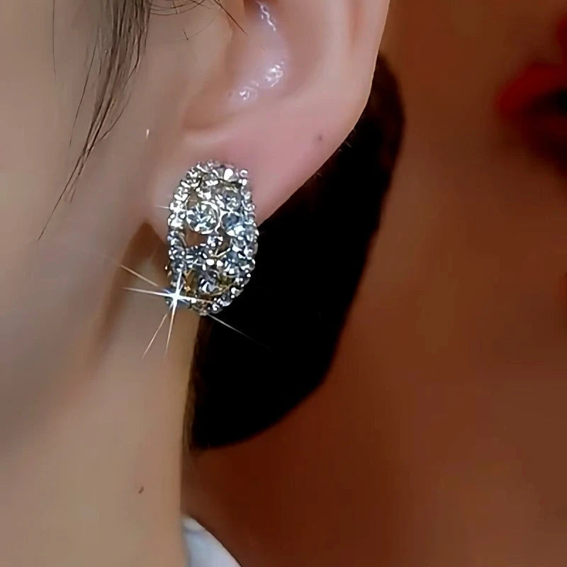 Close-up detail of the sparkling zircons and plating on the Solitaire Zircon Studs