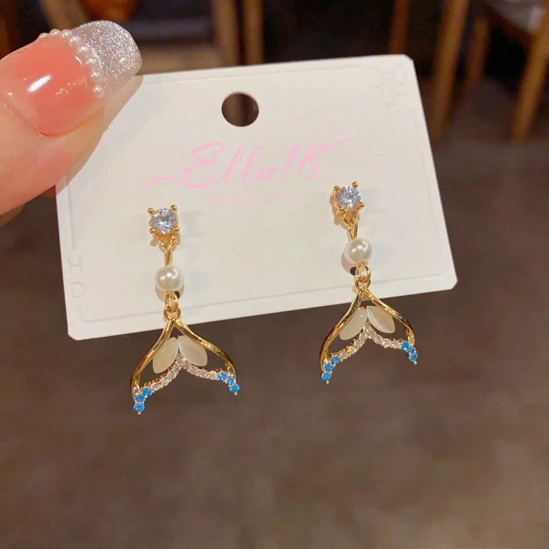 Perfect Fishtail Pearl Earrings for adding glamour to any outfit