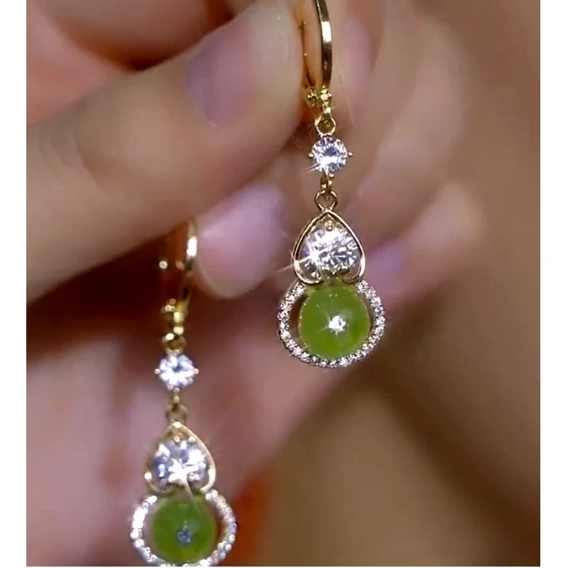 Close-up detail of the sparkling zircons and plating on the Lucky Gourd Drops