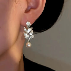 Close-up detail of the sparkling zircons and plating on the Silver Leaf Bead