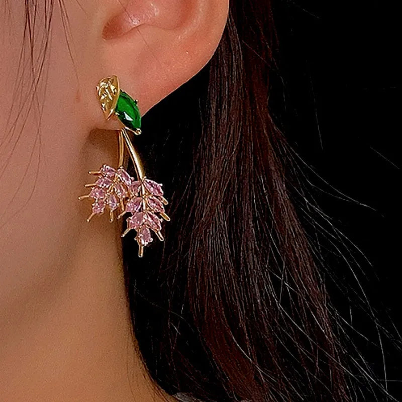 Close-up detail of the sparkling zircons and plating on the Purple Leaf Jackets