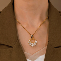 Close-up of the pendant and clasp on the Jade Peace Buckle