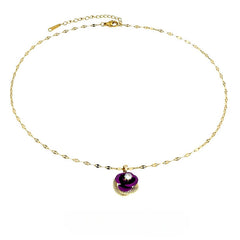 Close-up of the pendant and clasp on the Rose Necklace