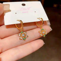 Perfect Golden Snowflake Earrings for adding glamour to any outfit