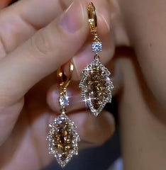 14K Gold-Plated [One leaf tells the autumn] Earrings - elegant gold leaf earrings