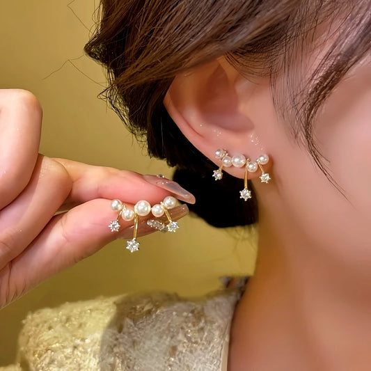 14K Gold-plated Dreamy Meteor Bead Earrings - elegant Meteor Bead Earrings