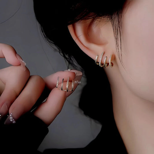 14K Gold-plated Elegant Studs - elegant Elegant Gold Studs