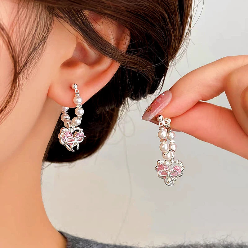 Perfect Bow Heart Earrings for adding glamour to any outfit