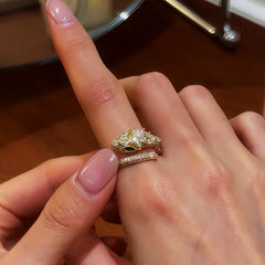 14K Gold Plated Diamond Snake-Shaped Open Rings - stunning gold snake ring