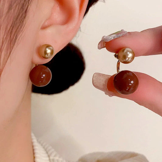 14K Gold Plated Oil Drop Earrings - elegant gold jacket earrings