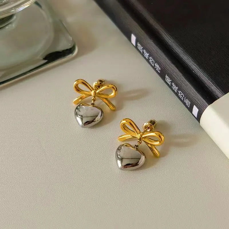 Perfect Bow Heart Earrings for adding glamour to any outfit